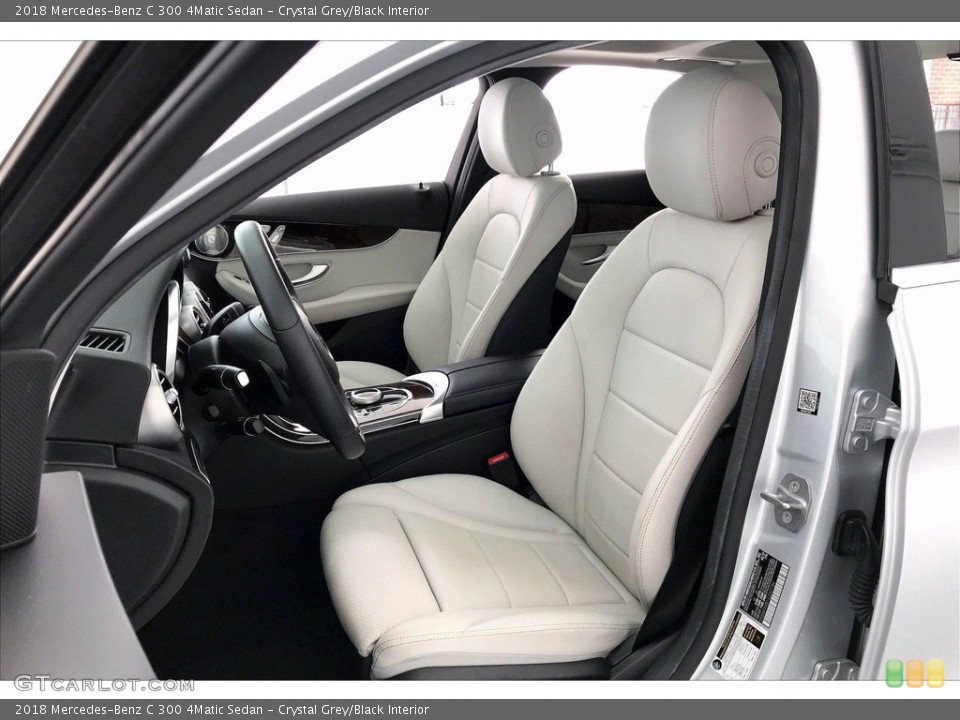 Crystal Grey/Black Interior Front Seat for the 2018 Mercedes-Benz C 300 4Matic Sedan #141819433