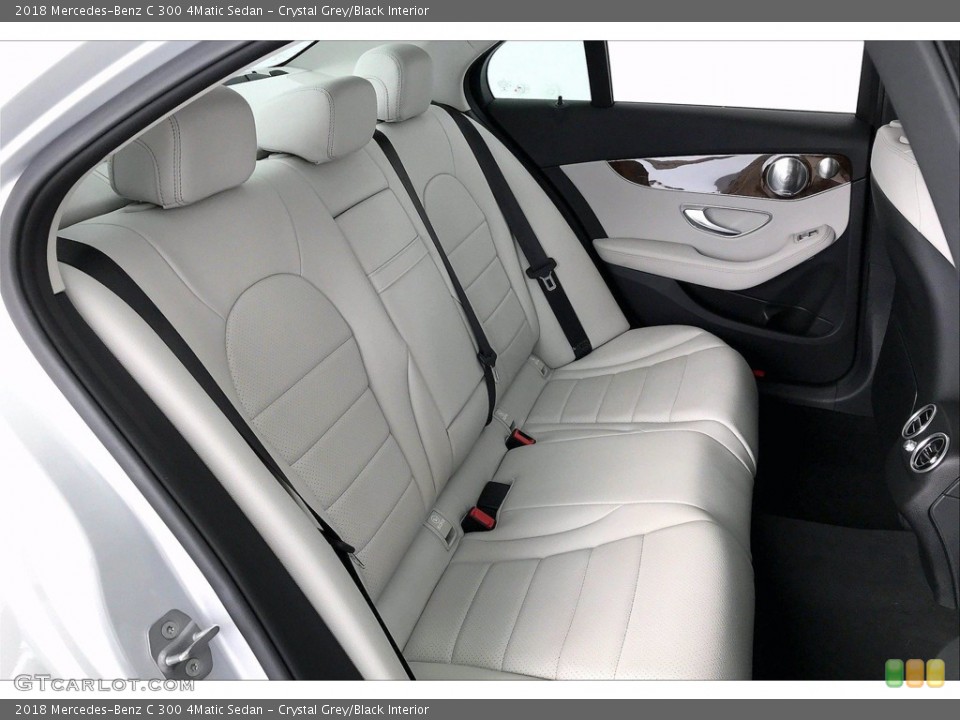 Crystal Grey/Black Interior Rear Seat for the 2018 Mercedes-Benz C 300 4Matic Sedan #141819436