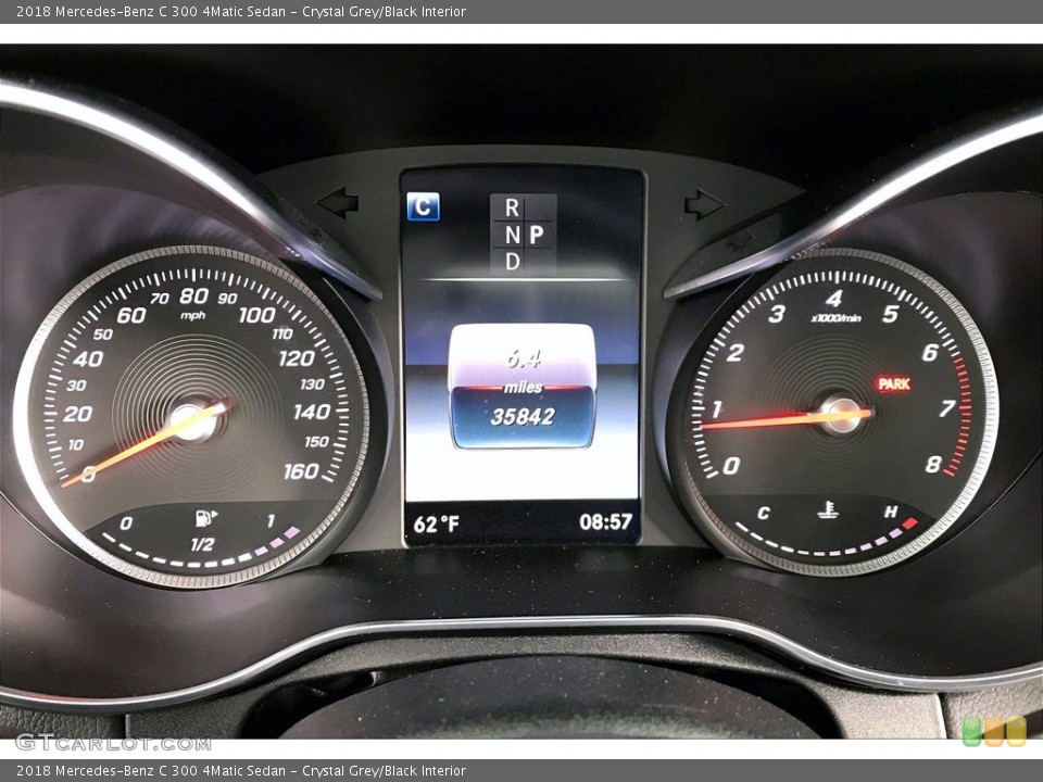 Crystal Grey/Black Interior Gauges for the 2018 Mercedes-Benz C 300 4Matic Sedan #141819448