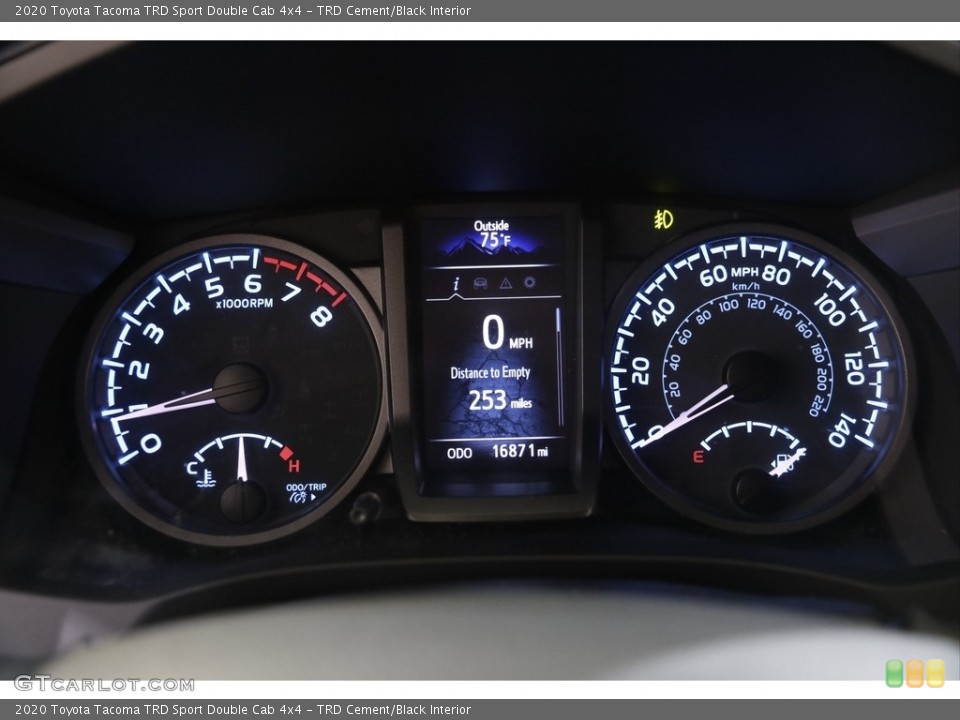TRD Cement/Black Interior Gauges for the 2020 Toyota Tacoma TRD Sport Double Cab 4x4 #141820866