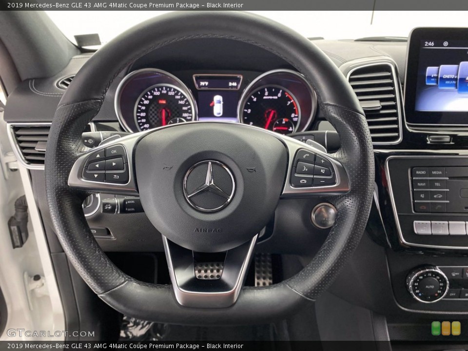Black Interior Steering Wheel for the 2019 Mercedes-Benz GLE 43 AMG 4Matic Coupe Premium Package #141822674