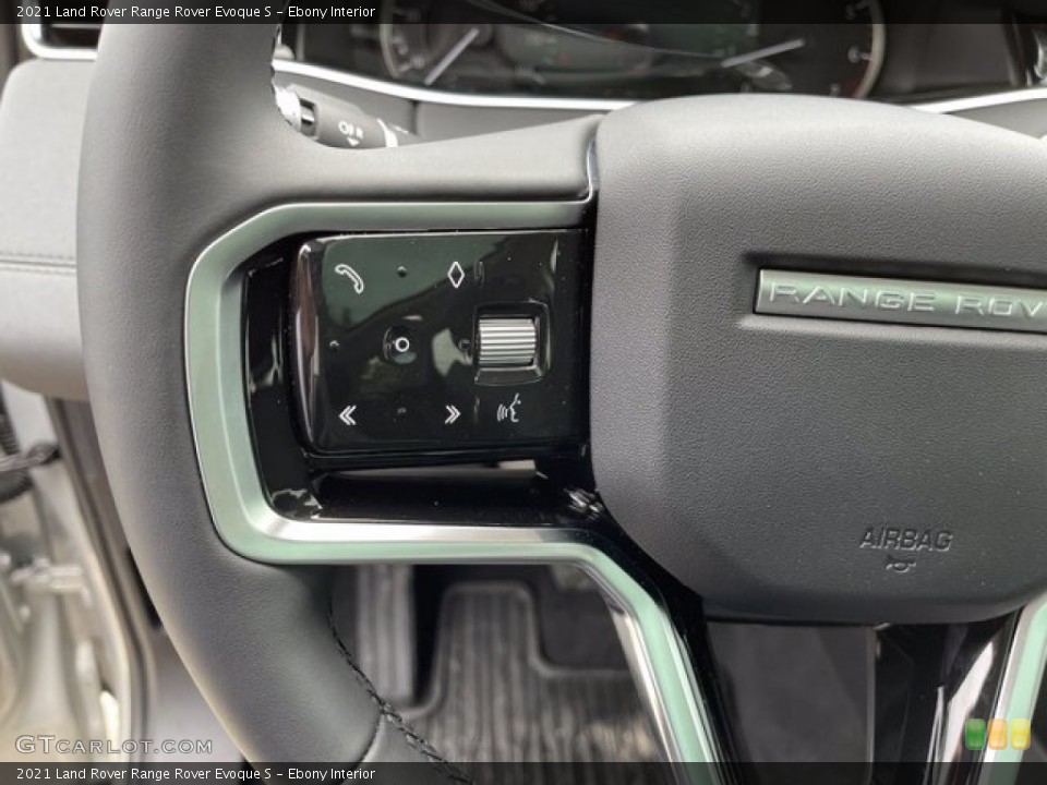 Ebony Interior Steering Wheel for the 2021 Land Rover Range Rover Evoque S #141823121