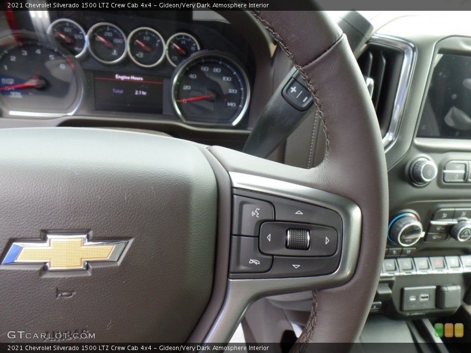 Gideon/Very Dark Atmosphere Interior Steering Wheel for the 2021 Chevrolet Silverado 1500 LTZ Crew Cab 4x4 #141823736