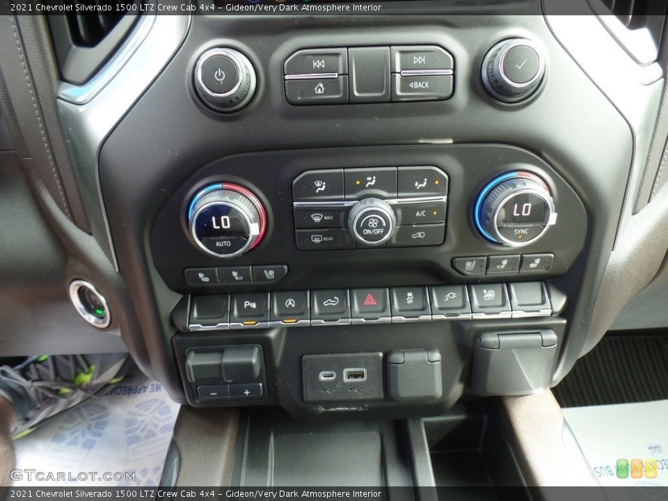 Gideon/Very Dark Atmosphere Interior Controls for the 2021 Chevrolet Silverado 1500 LTZ Crew Cab 4x4 #141823988