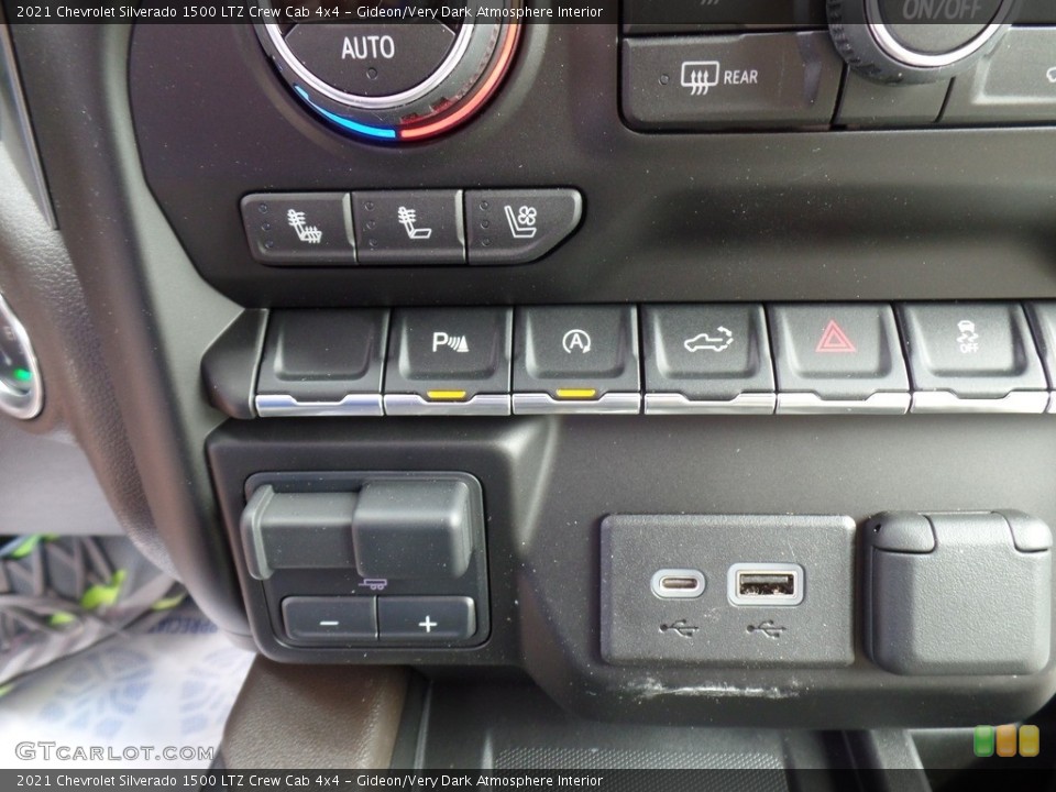 Gideon/Very Dark Atmosphere Interior Controls for the 2021 Chevrolet Silverado 1500 LTZ Crew Cab 4x4 #141824015