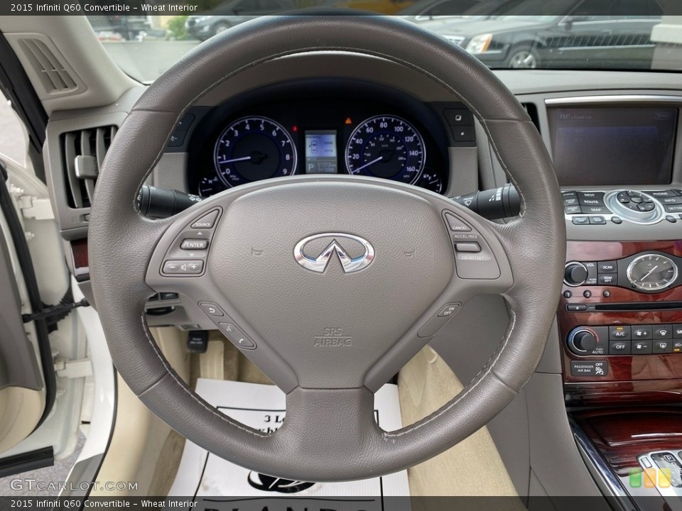 Wheat Interior Steering Wheel for the 2015 Infiniti Q60 Convertible #141824693
