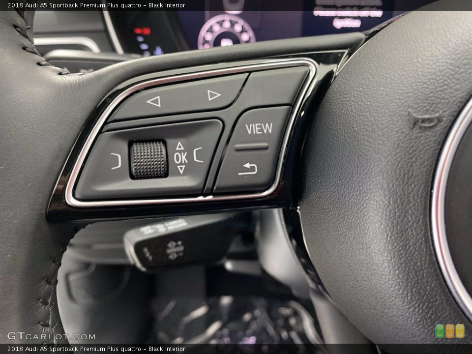 Black Interior Steering Wheel for the 2018 Audi A5 Sportback Premium Plus quattro #141824738