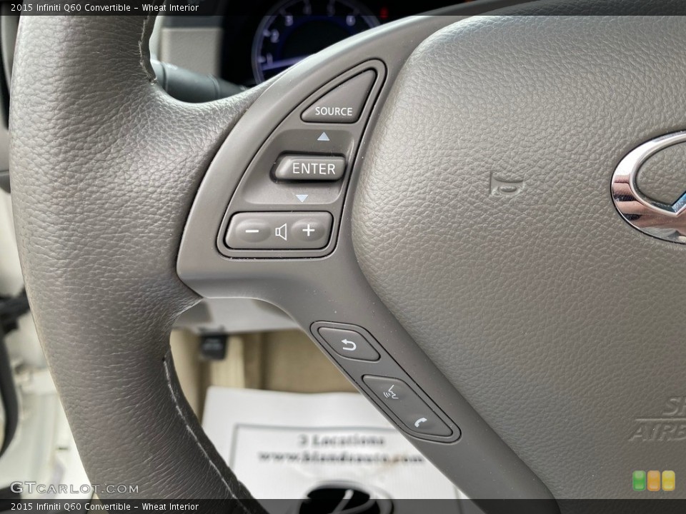 Wheat Interior Steering Wheel for the 2015 Infiniti Q60 Convertible #141824765