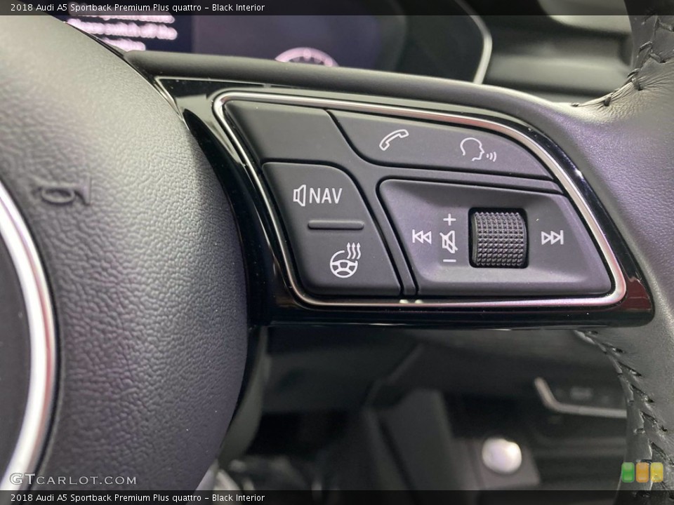 Black Interior Steering Wheel for the 2018 Audi A5 Sportback Premium Plus quattro #141824771