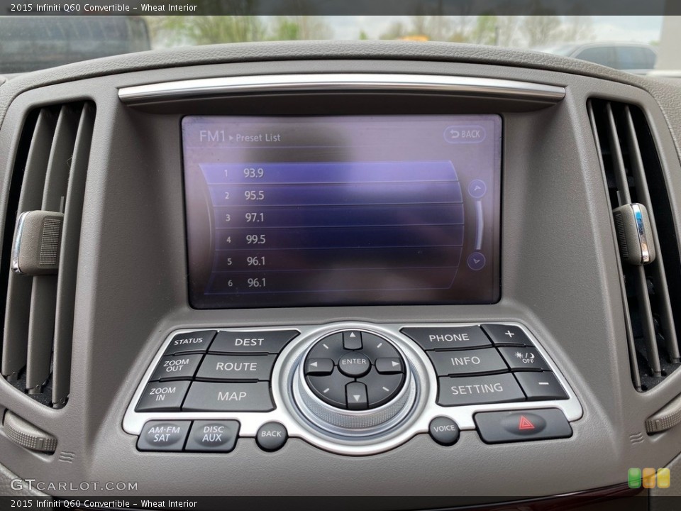 Wheat Interior Controls for the 2015 Infiniti Q60 Convertible #141824927