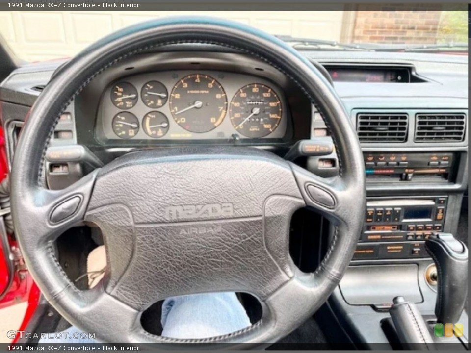 Black Interior Steering Wheel for the 1991 Mazda RX-7 Convertible #141825723