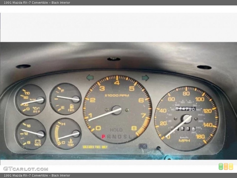 Black Interior Gauges for the 1991 Mazda RX-7 Convertible #141825747