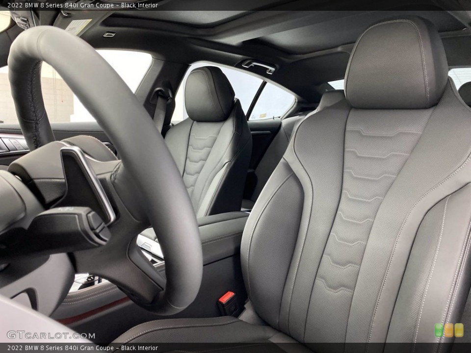 Black Interior Front Seat for the 2022 BMW 8 Series 840i Gran Coupe #141827360