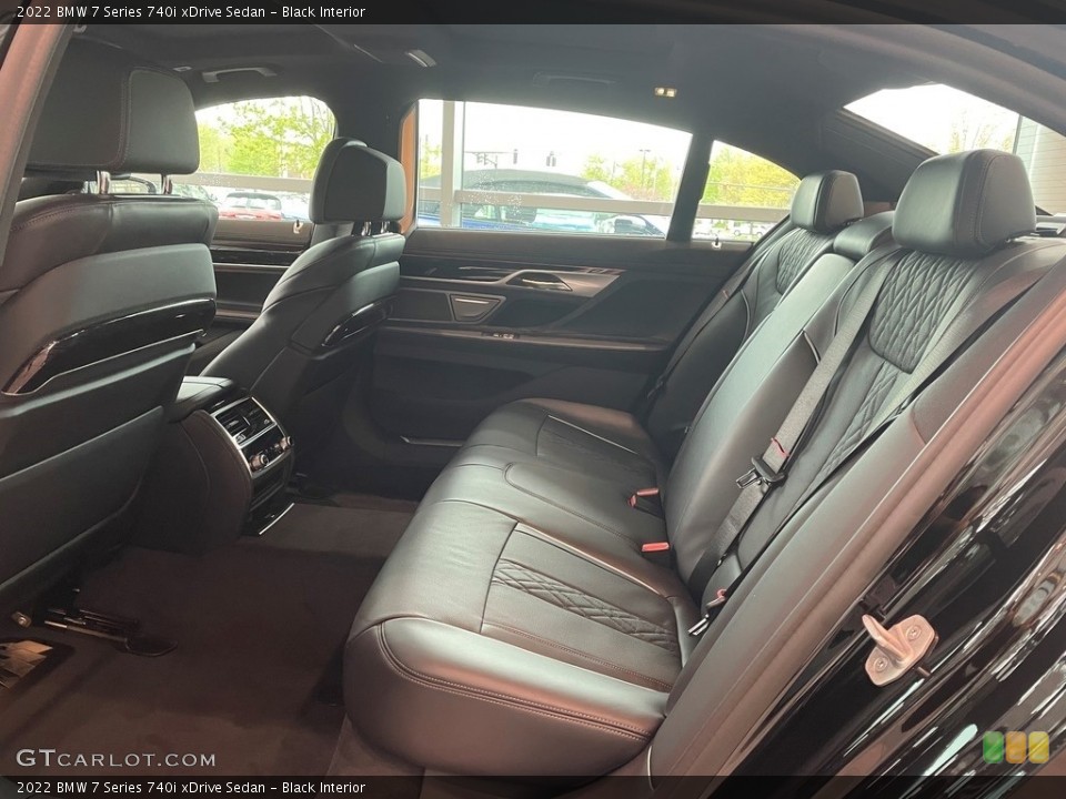 Black Interior Rear Seat for the 2022 BMW 7 Series 740i xDrive Sedan #141828170