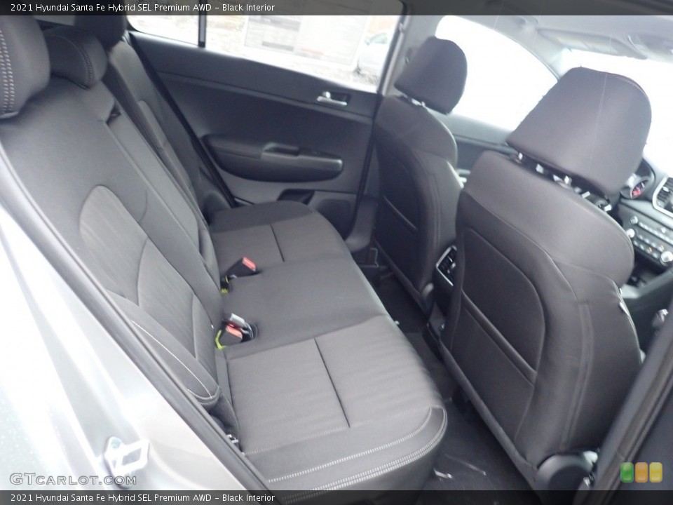 Black Interior Rear Seat for the 2021 Hyundai Santa Fe Hybrid SEL Premium AWD #141832114