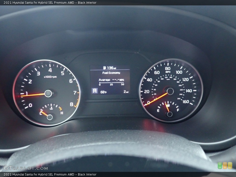 Black Interior Gauges for the 2021 Hyundai Santa Fe Hybrid SEL Premium AWD #141832246