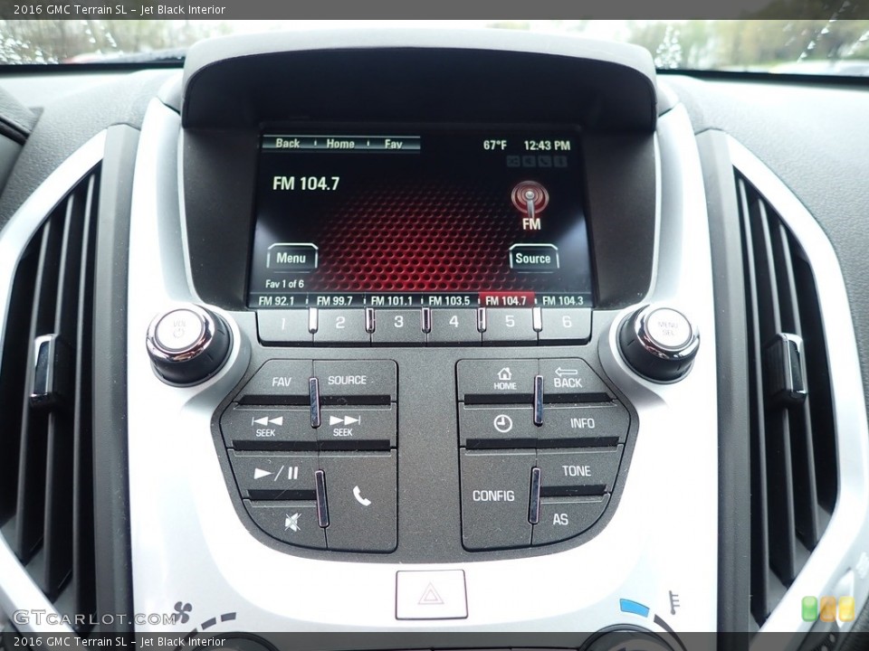 Jet Black Interior Controls for the 2016 GMC Terrain SL #141833938