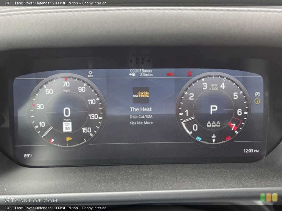 Ebony Interior Gauges for the 2021 Land Rover Defender 90 First Edition #141835069