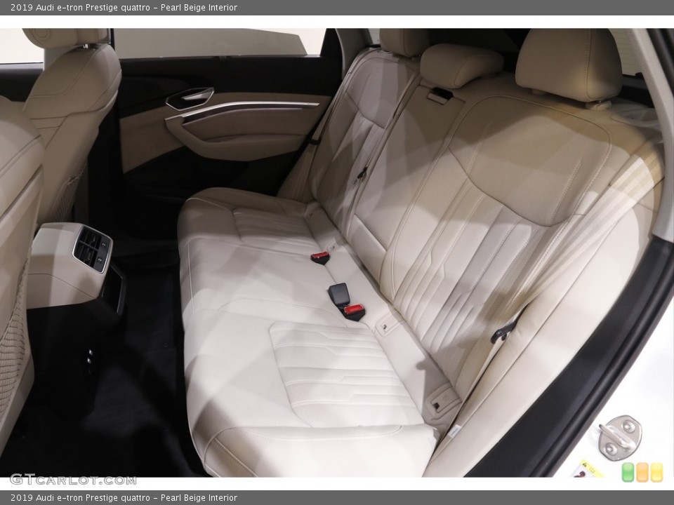 Pearl Beige Interior Rear Seat for the 2019 Audi e-tron Prestige quattro #141837286