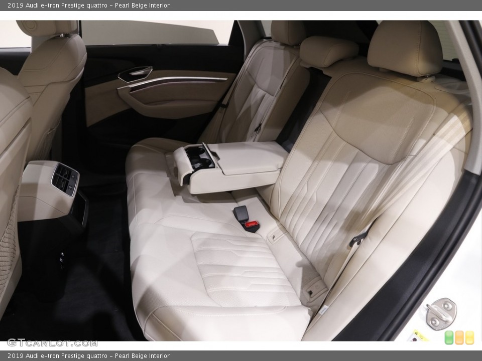 Pearl Beige Interior Rear Seat for the 2019 Audi e-tron Prestige quattro #141837298