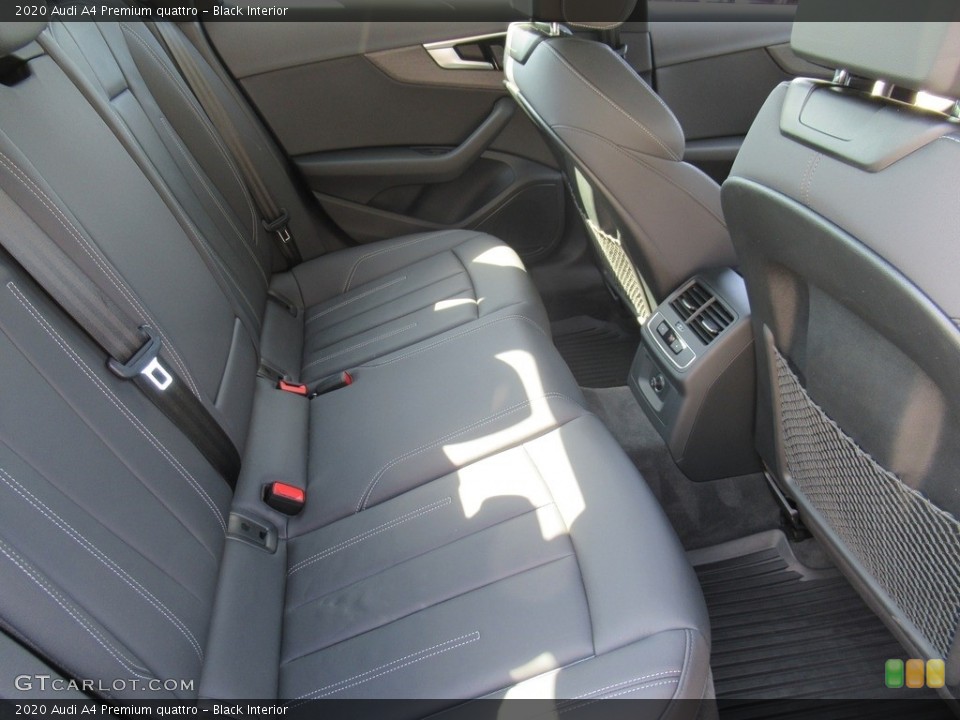 Black Interior Rear Seat for the 2020 Audi A4 Premium quattro #141837802