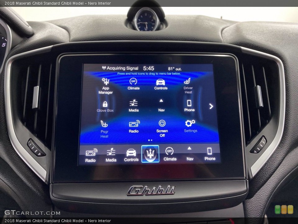 Nero Interior Controls for the 2018 Maserati Ghibli  #141838282