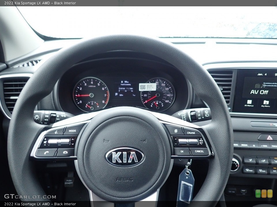Black Interior Steering Wheel for the 2022 Kia Sportage LX AWD #141839050
