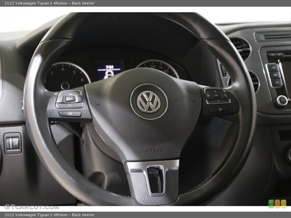 Black Interior Steering Wheel for the 2013 Volkswagen Tiguan S 4Motion #141840948