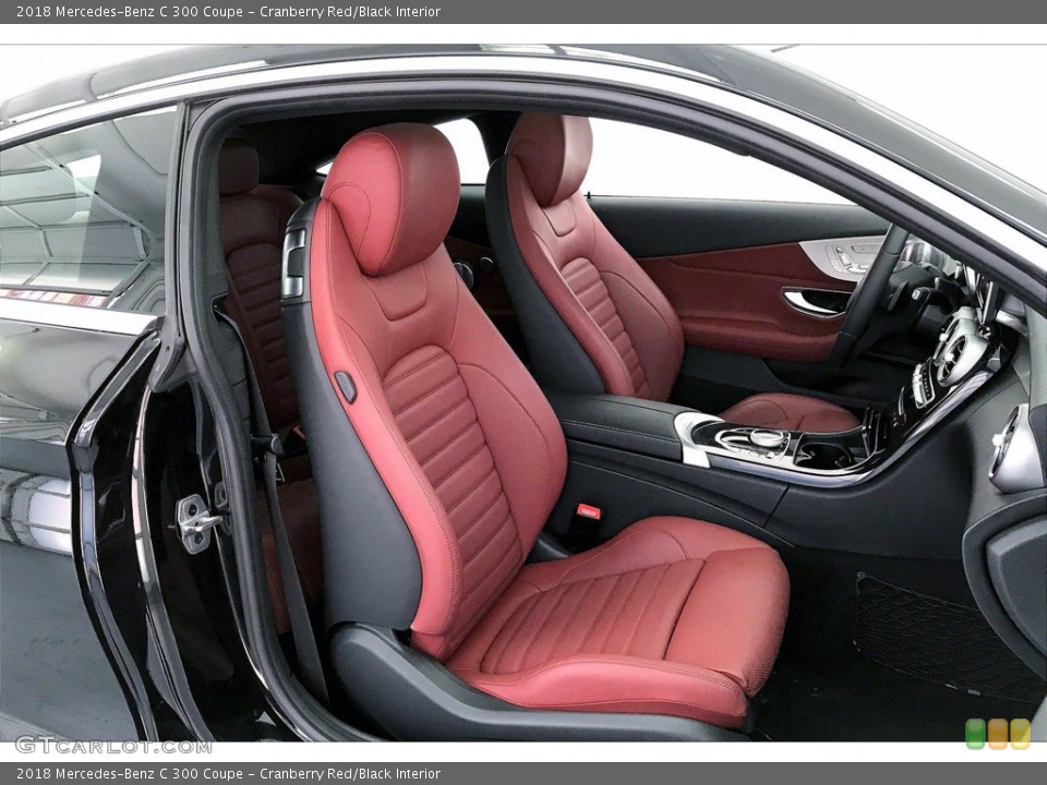 Cranberry Red/Black Interior Front Seat for the 2018 Mercedes-Benz C 300 Coupe #141844377