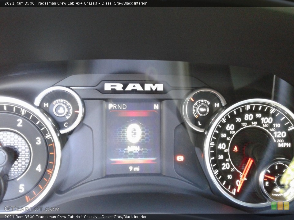 Diesel Gray/Black Interior Gauges for the 2021 Ram 3500 Tradesman Crew Cab 4x4 Chassis #141844644