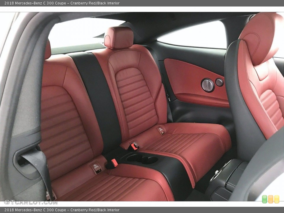 Cranberry Red/Black Interior Rear Seat for the 2018 Mercedes-Benz C 300 Coupe #141844746