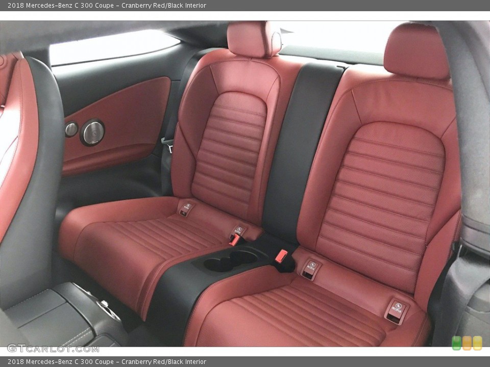 Cranberry Red/Black Interior Rear Seat for the 2018 Mercedes-Benz C 300 Coupe #141844764