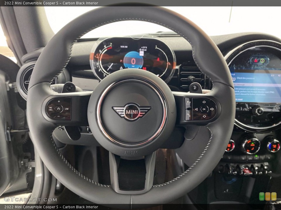 Carbon Black Interior Steering Wheel for the 2022 Mini Convertible Cooper S #141844845