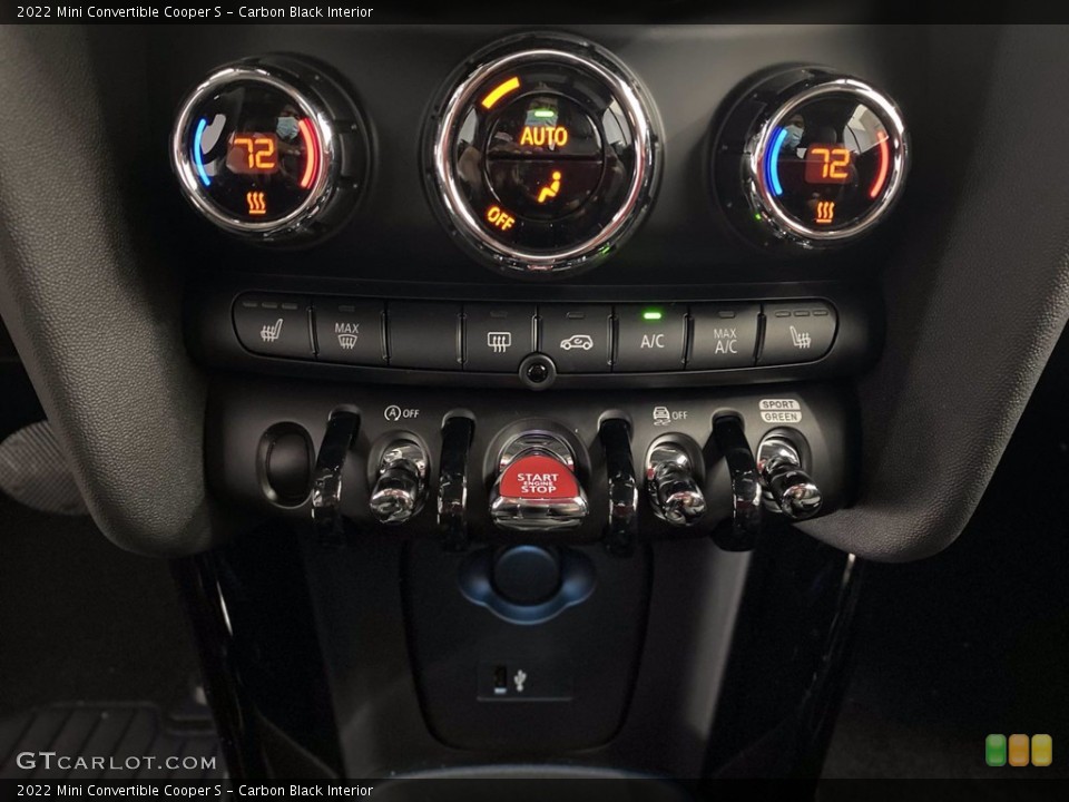 Carbon Black Interior Controls for the 2022 Mini Convertible Cooper S #141844977