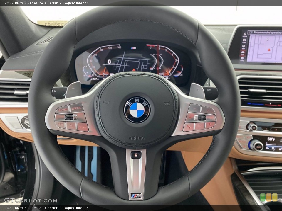 Cognac Interior Steering Wheel for the 2022 BMW 7 Series 740i Sedan #141847777