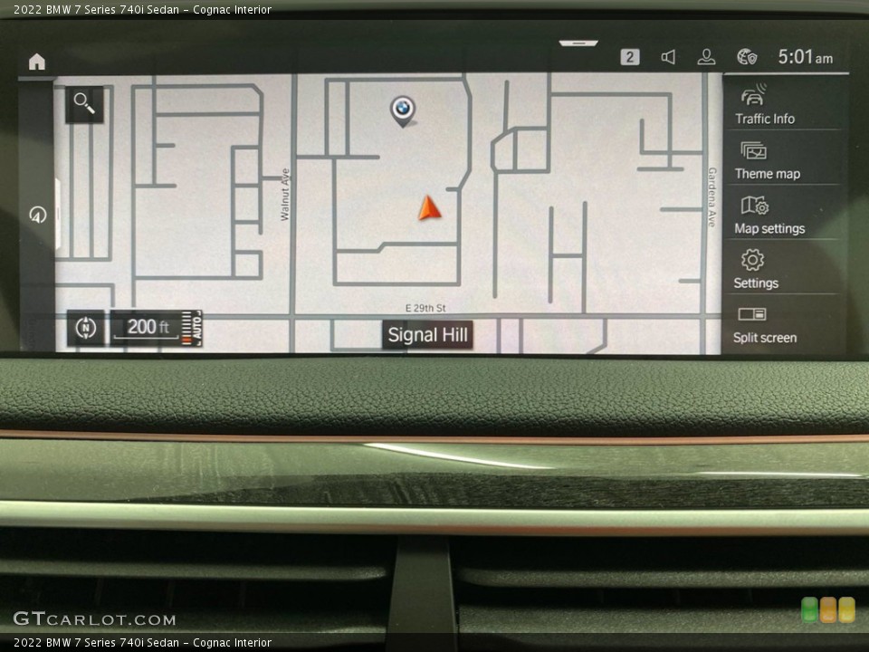 Cognac Interior Navigation for the 2022 BMW 7 Series 740i Sedan #141847845