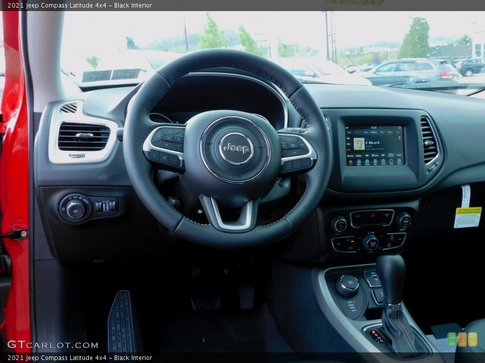 Black Interior Dashboard for the 2021 Jeep Compass Latitude 4x4 #141848127