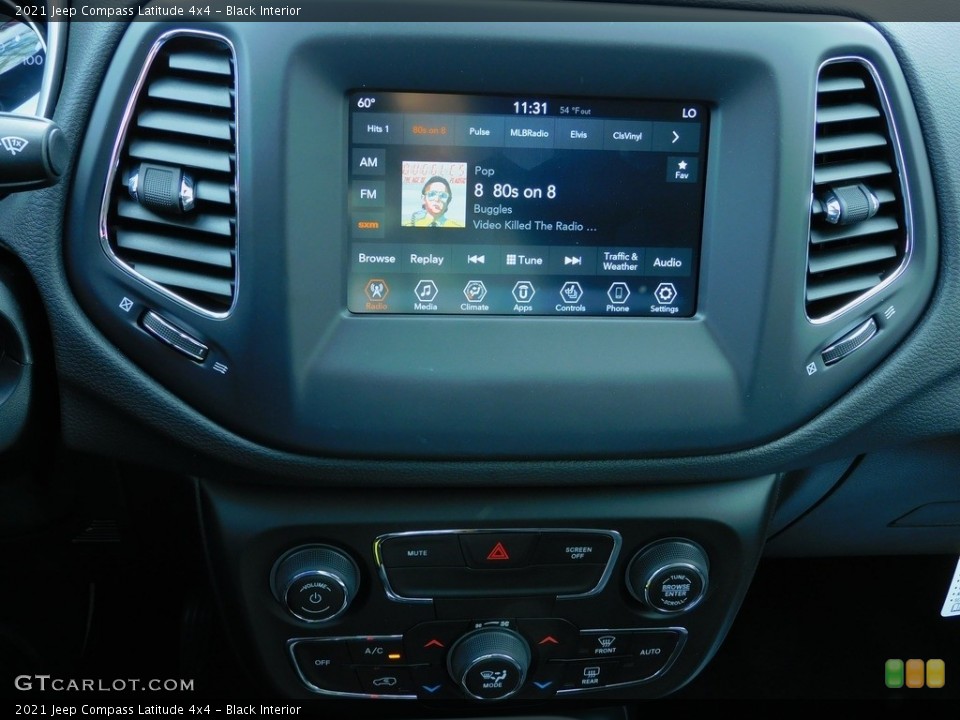 Black Interior Controls for the 2021 Jeep Compass Latitude 4x4 #141848151