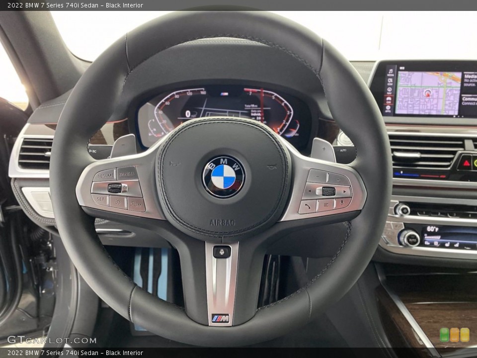 Black Interior Steering Wheel for the 2022 BMW 7 Series 740i Sedan #141848169