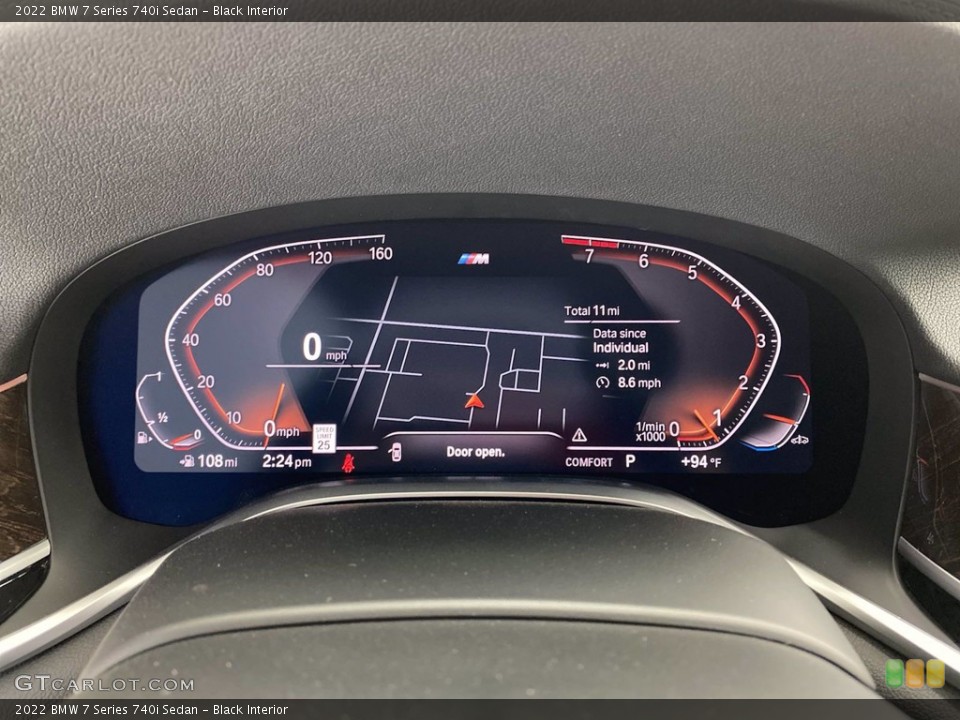 Black Interior Gauges for the 2022 BMW 7 Series 740i Sedan #141848211