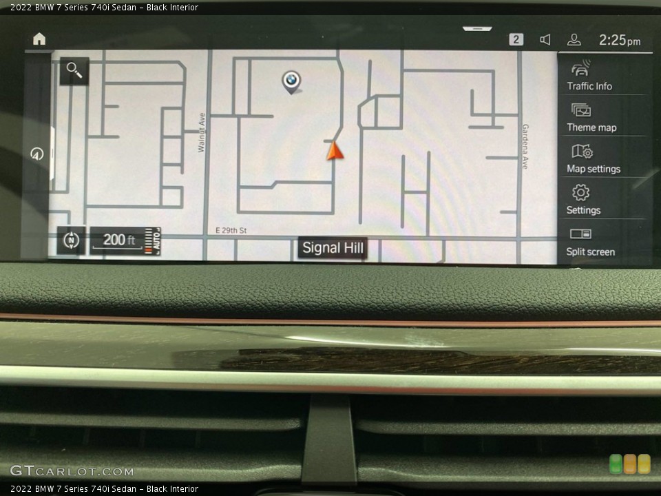 Black Interior Navigation for the 2022 BMW 7 Series 740i Sedan #141848244