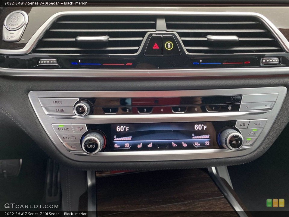 Black Interior Controls for the 2022 BMW 7 Series 740i Sedan #141848271