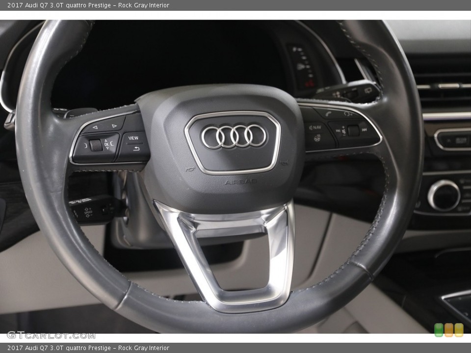 Rock Gray Interior Steering Wheel for the 2017 Audi Q7 3.0T quattro Prestige #141854484