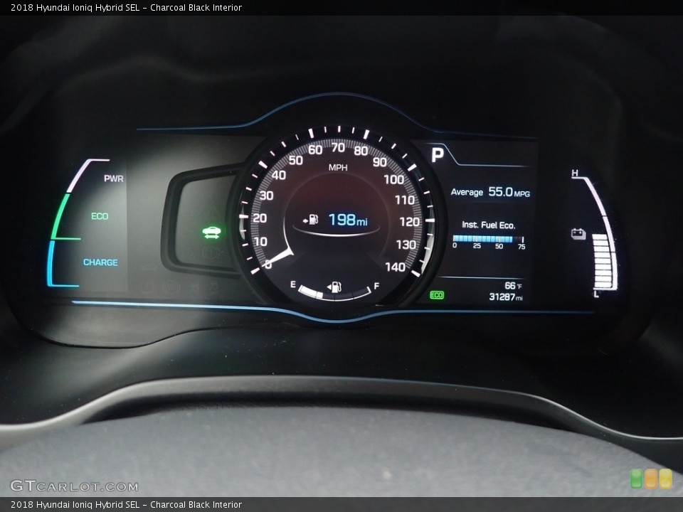 Charcoal Black Interior Gauges for the 2018 Hyundai Ioniq Hybrid SEL #141855153