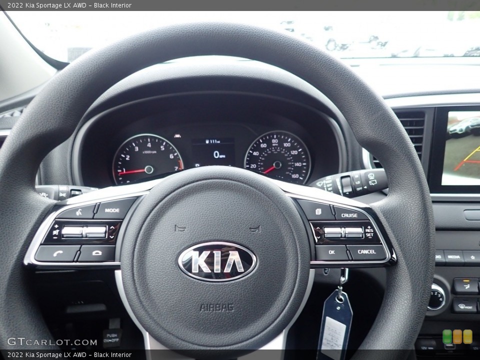 Black Interior Steering Wheel for the 2022 Kia Sportage LX AWD #141856207