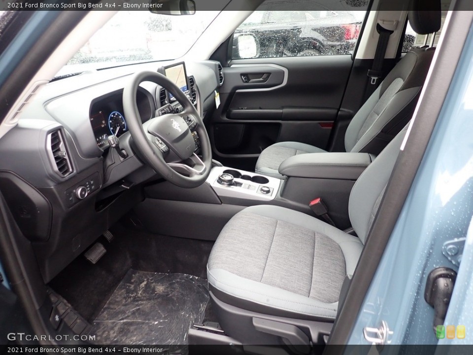 Ebony Interior Front Seat for the 2021 Ford Bronco Sport Big Bend 4x4 #141856593