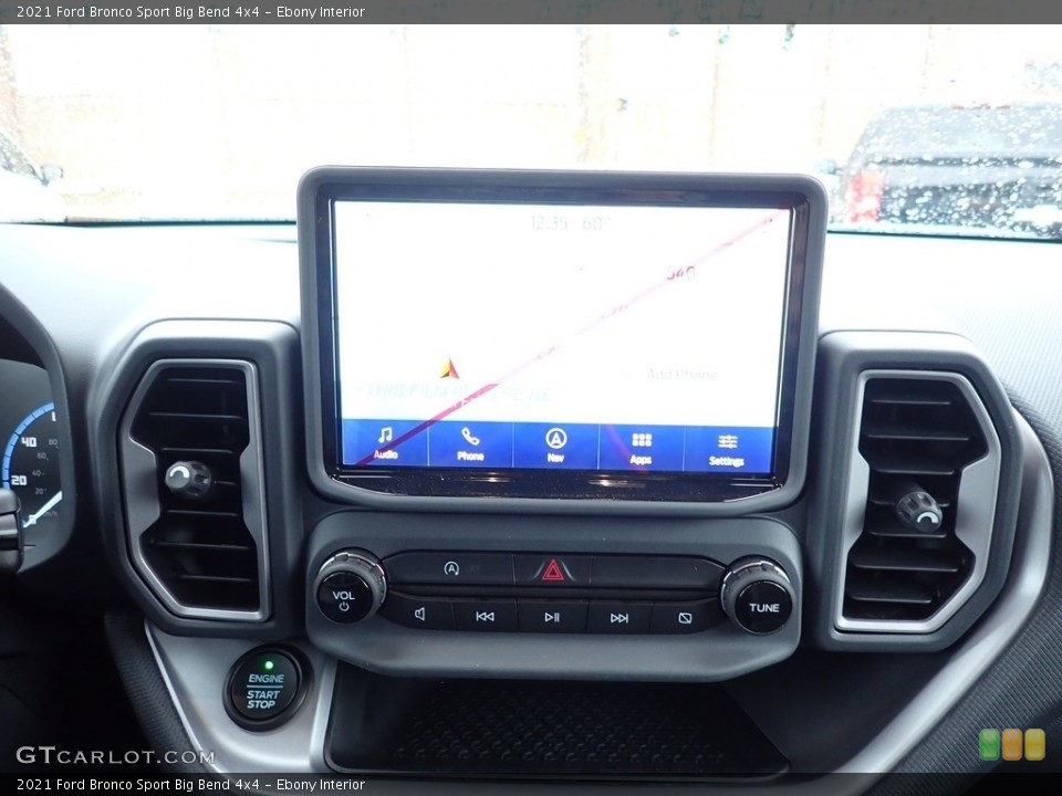 Ebony Interior Navigation for the 2021 Ford Bronco Sport Big Bend 4x4 #141856651
