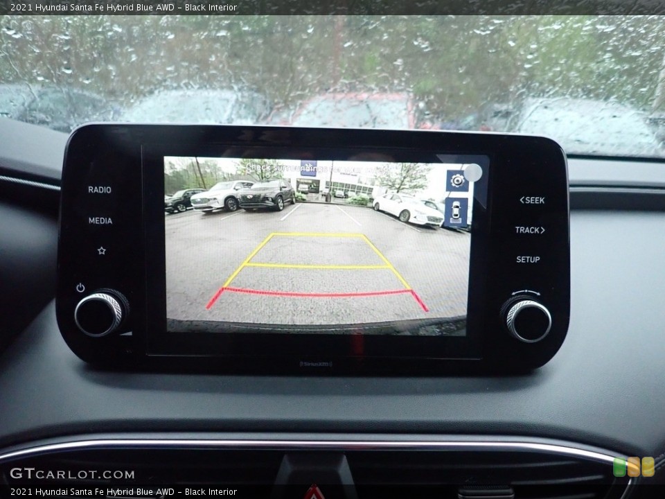 Black Interior Controls for the 2021 Hyundai Santa Fe Hybrid Blue AWD #141858487