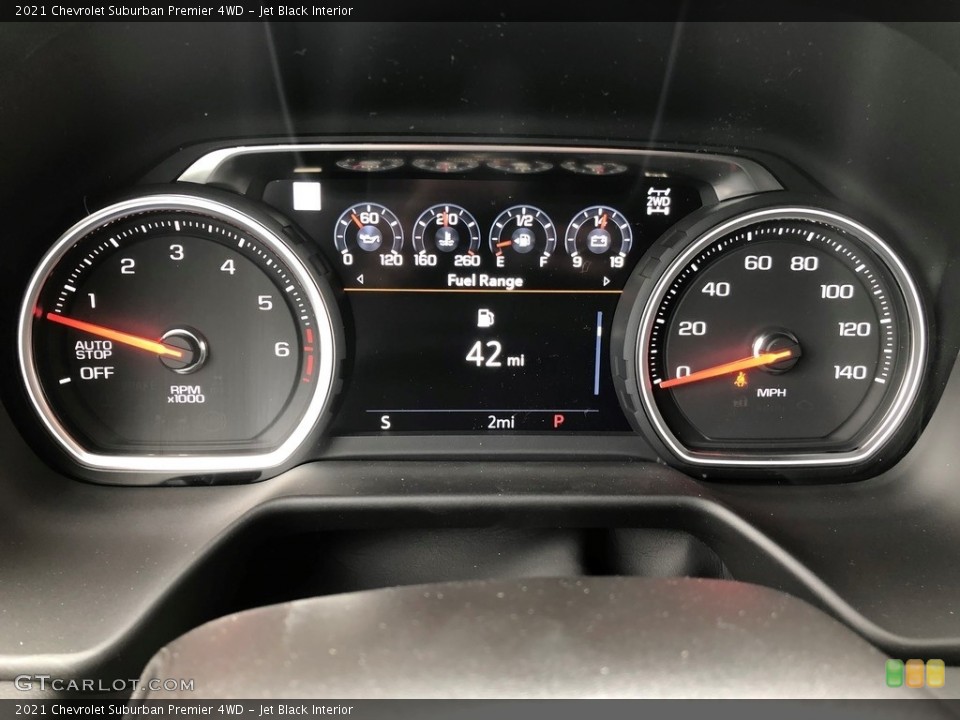 Jet Black Interior Gauges for the 2021 Chevrolet Suburban Premier 4WD #141861589