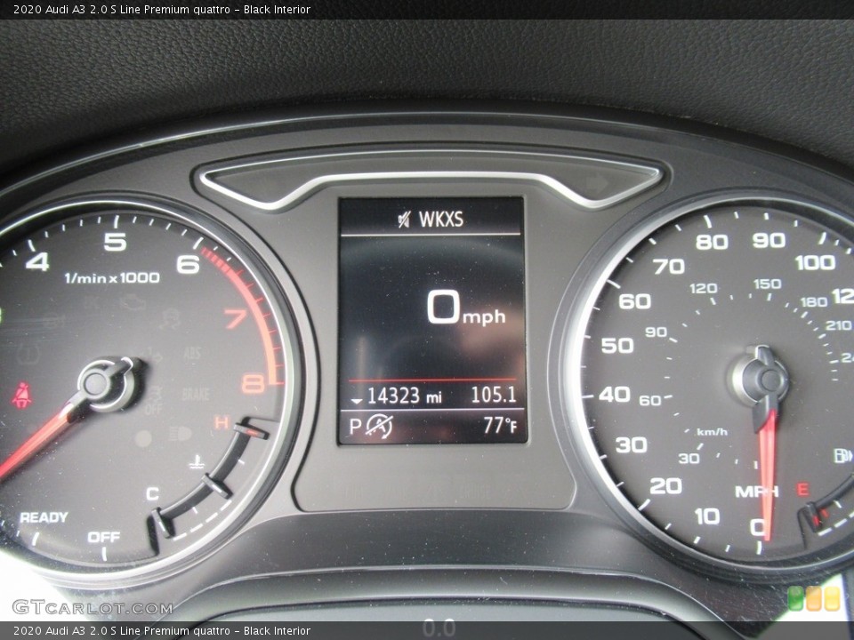 Black Interior Gauges for the 2020 Audi A3 2.0 S Line Premium quattro #141862843